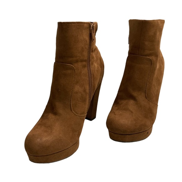 Mossimo Brown Suede Ankle Boots Sz 6 1/2 - Picture 4 of 13